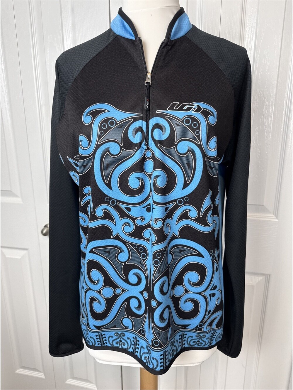 Louis Garneau Cycling Jersey Long Sleeve Women’s XXL Blue and Black